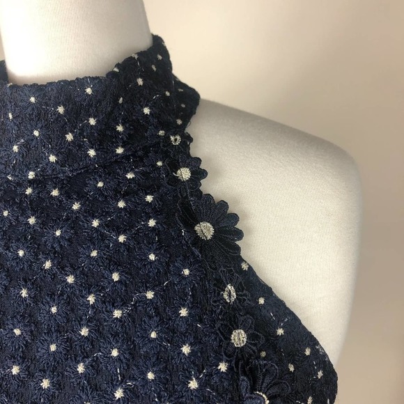 NWT Ted Baker Navy Luxe Embroidered Halter Dress - Picture 4 of 15